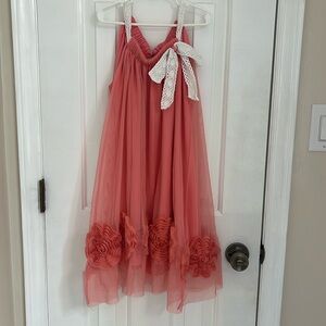 Peaches 'N Cream Coral Dress Girl's Size 8